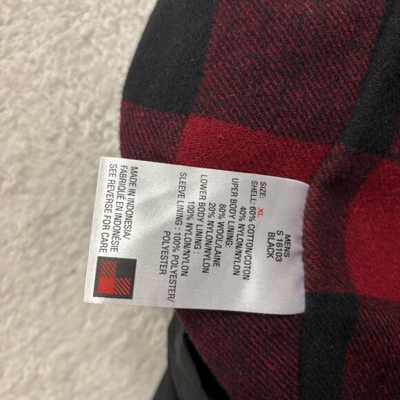 Woolrich Jacket Mens XL Chore Coat Black Flannel Lined Winter Warm Cozy Cottage - Picture 10 of 10